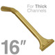J.Racenstein Ledger Handle 16in for Thick Channel, gold-colored handle designed for use with thick channels.