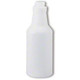 J.Racenstein Bottle Chemical Resistant 16oz 28/400, white plastic bottle with a narrow neck and screw-on cap suitable for chemical storage.