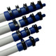 ProTool Telescopic Pole Oval, adjustable blue and grey telescopic poles with black clamps for versatile length adjustment.
