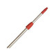 Unger Opti-Loc Pole 08ft 2 Sects Red, extendable pole with red locking mechanism for cleaning and maintenance tasks