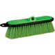 J.Racenstein Brush 10in Green Very Soft for FlowThru, green and black cleaning brush with soft bristles and a hole for hanging.