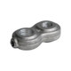J.Racenstein Bracket Rinse #109 C Tucker, metal dental bracket rinse component with two threaded holes.