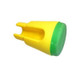 Unger Endcap HiFlo nLite, yellow and green plastic endcap with a U-shaped design for window cleaning tools