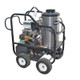 PressurePro 4.0g 4000psi Hot Portable PW, portable high-pressure water jetting machine with a tank, high-pressure hose, and control panel mounted on a wheeled frame for easy mobility.