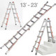 J.Racenstein Ladder Model 26 Little Giant, versatile multi-position ladder with adjustable sections in various configurations including extension and step ladder modes.