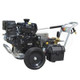 PressurePro 4.0g 4000psi Cold Belt Drive General Pump Electric Start Kohler, image of a portable pressure washer with a Kohler engine, high-pressure hose, and sturdy wheels for mobility.
