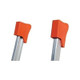 ProTool Ladder Mitts, orange protective rubber handles with metal rods for ladder safety or support.