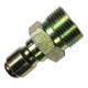 PressurePro M22 14MM Male to 3/8in Plug Quick Connect, close-up of the metal pneumatic fitting with threaded end and quick connect tip.