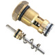 J.Racenstein Linear Gun Suttner Repair Valve, metallic and gold-colored valve with black O-rings and a metal spring component.