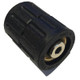 PressurePro M22 14MM Twist to M22 14MM Twist Coupler Brass, black plastic and brass fitting component.