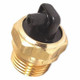 PressurePro Thermo Relief Valve 1/2in MPT General Pump, brass and black plastic pressure relief valve with threaded connection.