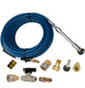 J.Racenstein Rotary Brush Pole and Hose Adaptor 50ft 3200psi, coil hose with metal and plastic connectors and adapters.