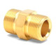 ProTool M22 14MM to M22 15MM Twist Union Brass, brass pipe fitting with threaded ends for connecting M22 14mm and M22 15mm pipes.