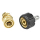 ProTool M22 15MM Hose Quick Connector Kit with 1/4 Quick Connects, image showing the brass and black plastic quick connectors for air or fluid hoses.