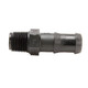 J.Racenstein Hose Barb Poly 3/4in to 1/2 MNPT, metal hose barb fitting with threaded end for connecting 3/4 inch hoses to 1/2 inch NPT fittings.