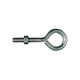 J.Racenstein EyeBolt 3/8in x 4in, a metal eye bolt with a threaded shank and a circular eye loop used for lifting and securing loads.