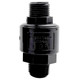 ProTool Check Valve 1/2in Male NPT, black plastic check valve with male NPT fittings on both ends for fluid control.