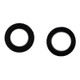 J.Racenstein Seal Kit Dual Lance, two black rubber seals for high-pressure cleaning equipment.