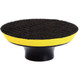 ProTool Pad Adapter 3in with M10 Socket, yellow and black polishing pad with velcro backing.