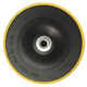 ProTool Pad Adapter 5in with M10 Socket, circular black and yellow pad adapter for power tools.