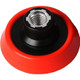 ProTool Pad Adapter 3in with 5/8-11 Socket, image of a red and black pad adapter with a threaded socket for power tool accessories.