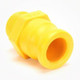 ProTool Adapter 3/4in x 3/4in GH Male Thread, yellow plastic pipe fitting with male threaded ends for plumbing and irrigation connections.
