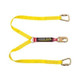 Gemtor Lanyard Double 4ft Shock Absorbing NYS Approved, yellow safety lanyard with metal clips and shock absorption feature for secure attachment.