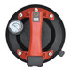 J.Racenstein Suction Cup 500LB 8in Battery Electric, image showing a powerful red and black suction cup device with digital display, pressure gauge, and sturdy handle for lifting and moving heavy objects.