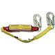 Gemtor Lanyard Shock Absorbing, yellow safety lanyard with metal hooks and shock absorption component for fall protection.