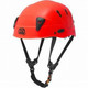 J.Racenstein Helmet Spin ANSI Red Kong, red safety helmet with adjustable straps and ventilation holes for enhanced protection and comfort.