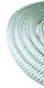Marlow Rope Kernmantle 7/16in White 600ft Marlow, coiled white rope with a textured braided surface designed for climbing and safety applications.