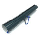 J.Racenstein Rope Protector 18in Sky Genie, black protective padding with blue and black handles for rope safety and protection.