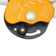 J.Racenstein Rope Grab ANSI 7/16in Back-Up Kong, orange and black climbing safety device with a metal attachment point and instruction label.