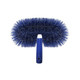 Ettore Ceiling Fan Brush w/ 54in pole, product image of a blue ceiling fan cleaning brush with a long handle and large, fluffy bristles.