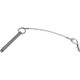 J.Racenstein Pin for Rig Long MIO, a metal pin with a flexible wire attached for fishing or rigging applications.
