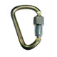 J.Racenstein Carabiner ANSI Large D Twist Lock, metal carabiner with a large D-shape and twist lock mechanism for secure attachment.