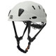 J.Racenstein Helmet Spin ANSI White Kong, white safety helmet with black adjustable strap and ventilation holes.