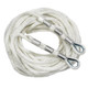 J.Racenstein Descent Control Sky Genie Rope, white rescue rope with metal carabiners and reinforced ends.