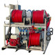 ProTool Soft Wash Water Fed Van Skid, industrial cleaning equipment with red hoses, water pump, and control valves for soft wash water fed cleaning systems.