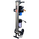 TRADEWRX Pure Water RODI Cart, industrial water filtration unit with stainless steel construction, black control box, blue filters, and wheels for mobility.