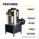 BE 8-10 GPM Diesel Fired Hot Box 12V, industrial hot box with stainless steel coil wrap, poly diesel fuel tank, and black powder coated frame for commercial heating applications.