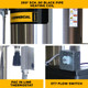 BE 8-10 GPM Diesel Fired Hot Box 12V, product image showing industrial heating unit with stainless steel body, featuring a PAC in line thermostat and ST7 flow switch for efficient hot water heating.