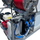 ProTool Pressure Washing & Soft Washing Compact Skid, industrial pressure washing system with red hose reel, engine, tanks, and multiple blue hoses for cleaning applications.