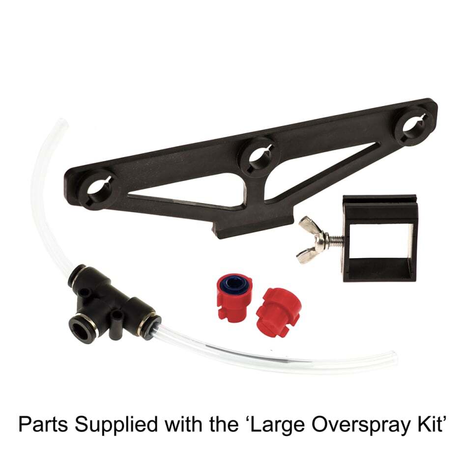 Parts in an Large Overspray Kit