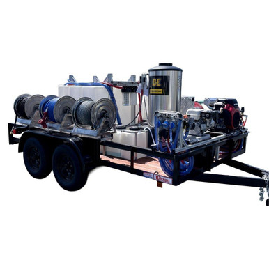 Commercial Hot Water Pressure Washing Trailer