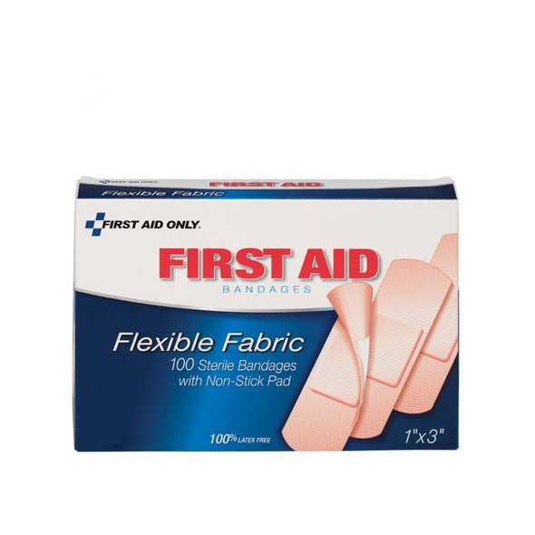 1"x3" Fabric Bandages, 100 per Box