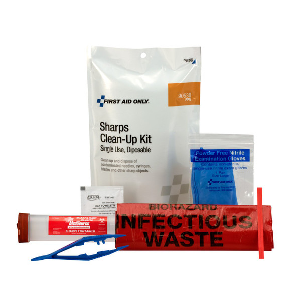 Sharps Clean Up Kit, Single Use Pack