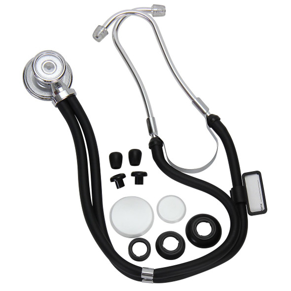 10 Piece Stethoscope Set with 16" Rappaport, 30" Length, Black