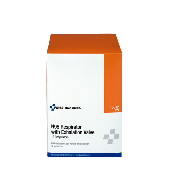 N95 Respirator With Exhalation Valve, 12 Per Box