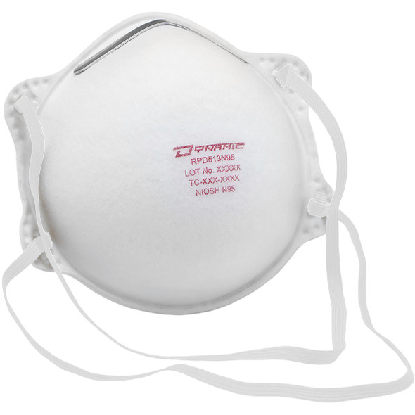 N95, Particulate Respirator, W/Nose Pad, Adjustable Strap, Niosh, White, Os - Size Os, White, Disposable Masks, 1 Box